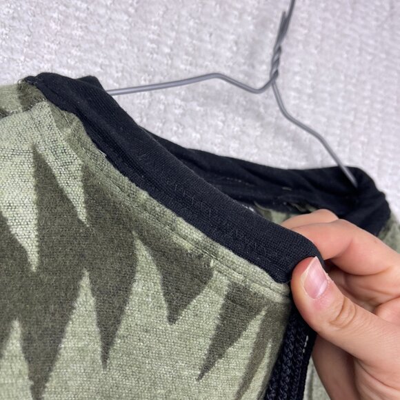 Hooké Mens Sz XS Apalachian Pullover Polar Fleece Green Aztec AOP Fishing Read - Picture 7 of 16